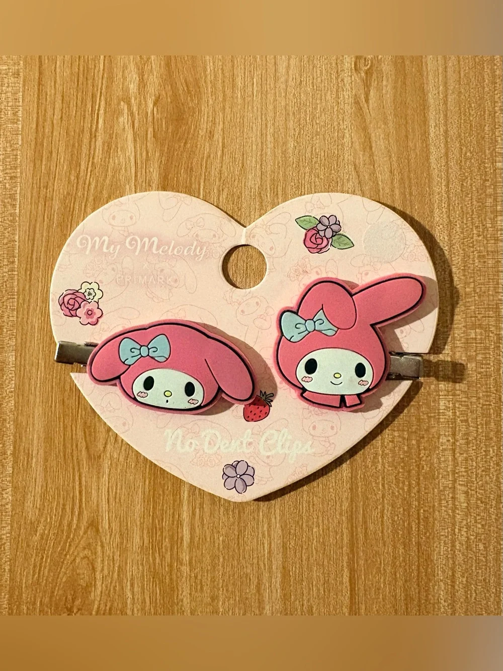Hello Kitty Sanrio My Melody Character No Dent Hair Clips Primark Set of Two New